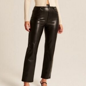 Like New Ankle Straight Ultra High Rise Vegan Leather Pants